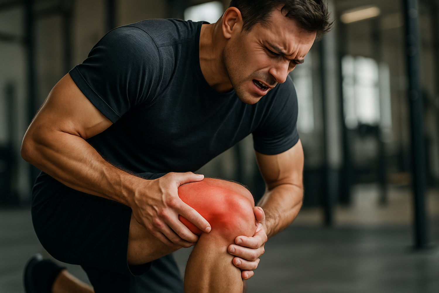 athlete with muscular pain