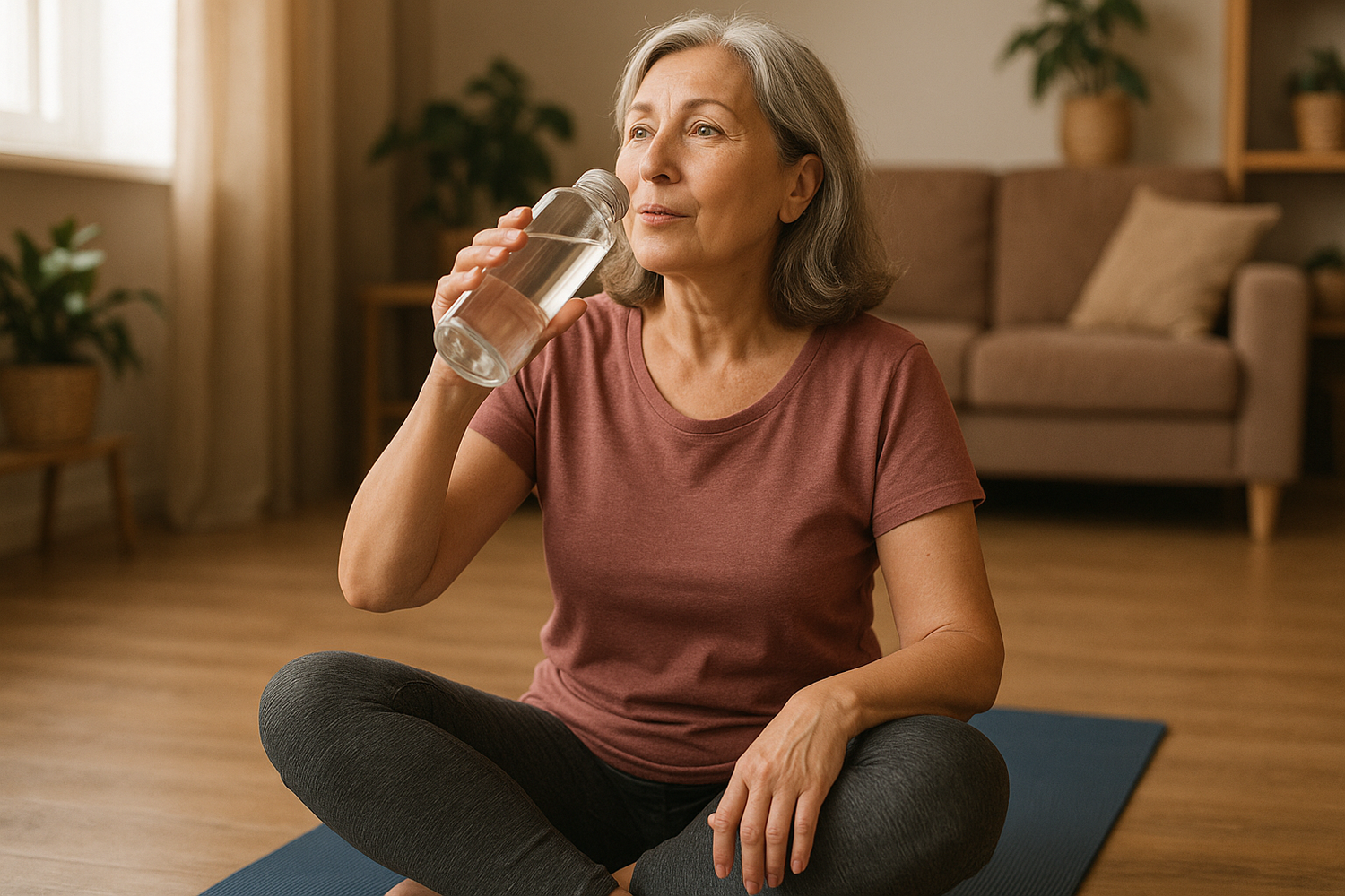 open eyes and change the glass by a glass sports bottle